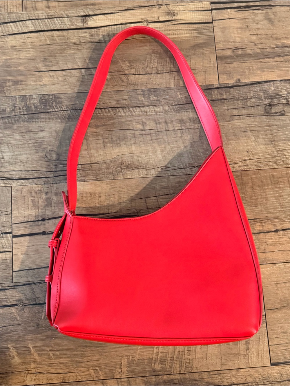 Anthropologie Red Asymmetrical Shoulder Bag